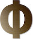 Letter "φ" Bronze Adhesive 120mm Plastic Darvin...