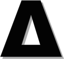 Γράμμα Κατοικιών Αυτοκόλλητο ''δ'' 80 X 64 Mm Μαύρο Ματ Πλαστικό Darvin