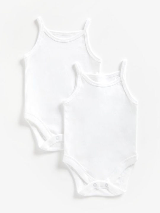Mothercare Set Babystrampler Ärmellos Weiß 2Stück