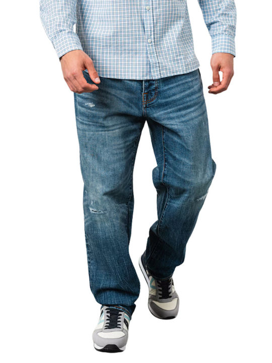 Armani Exchange Ανδρικό Παντελόνι Τζιν Loose Fit Tapered Μπλε