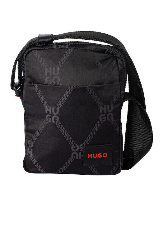 Ethon Herren Schulter / Crossbody Tasche Schwarz