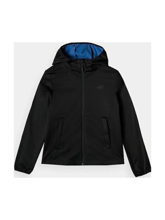 Kids' Sports Jacket with Hood Black
