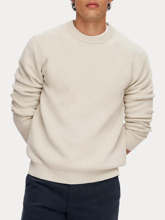 Selected Men's Long Sleeve Sweater Oatmeal