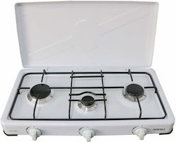 Liquid Gas Countertop Triple Burner White