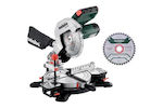 Metabo Miter Säge mit Leistung 1100W, Sägeblattdurchmesser 216mm & Schnittgeschwindigkeit 5000Umdrehungen pro Minute