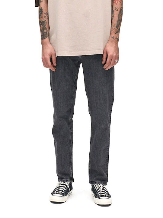 Pantalon De Blugi Pentru Bărbați Cropped Relaxed Tapered Fit Negru