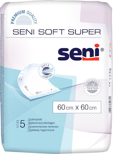Premium High-absorbency Large Underpads 60 X 60 Cm Pack 5