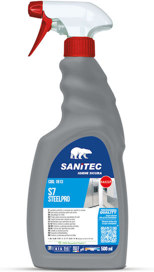 Polierflüssigkeit für Stahloberflächen 500ml X 6 Stück Sanitec Steelpro S7 1813