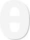 Letter "θ" White Sticker 120mm Plastic Darvin O...