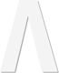 Letter "L" White Sticker 120mm Plastic Darvin O...