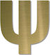 Letter ''ψ'' Gold Sticker 120mm Plastic Darvin ...