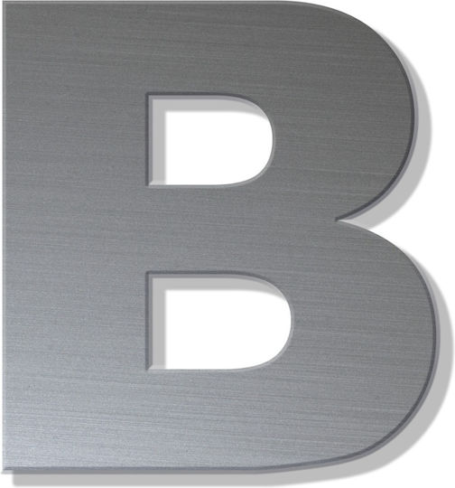 House Letter Sticker ''b'' 80 X 64 Mm Inox Matte Plastic Darvin