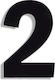 House Number Sticker ''No2'' 73 X 50 Mm Black M...