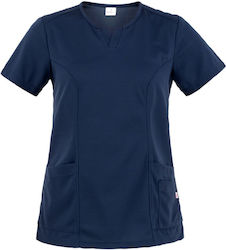 Giblor's Chef Blouse Cotton Made Female Blue wi...