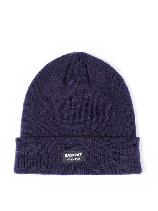 Beanie Unisex Beanie mit Rippstrick in Marineblau Farbe