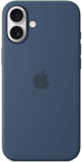 Apple Silicone Case με MagSafe Back Cover Silicone Denim (iPhone 16 Plus)