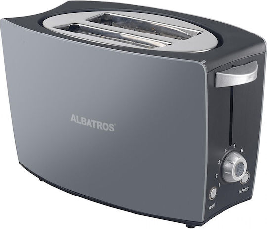 Albatros Confort Φρυγανιέρα 2 Θέσεων 800W Γκρι