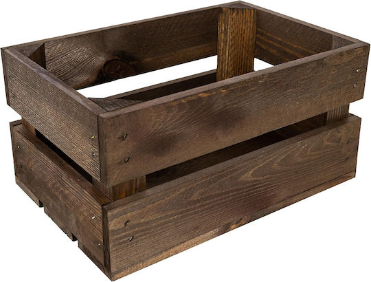 Creative Decorative Wooden Box Brown 30 X 20 X 15 Cm Natural Wooden Box Perfect Storage Gift Decoration Diy Documents Tools Toys