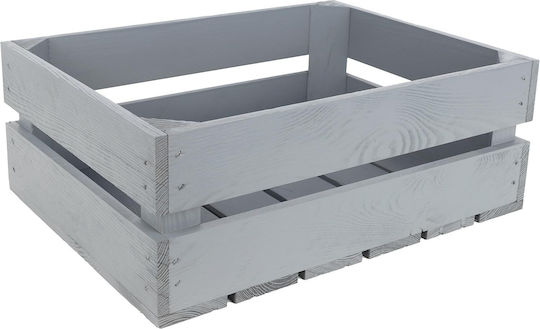 Cufăr Creativ Deco din Lemn Gri 40 X 30 X 15 Cm Cutie din Lemn Natural Perfectă pentru Depozitare Cadou Decorațiune Diy Documente Unelte Jucării