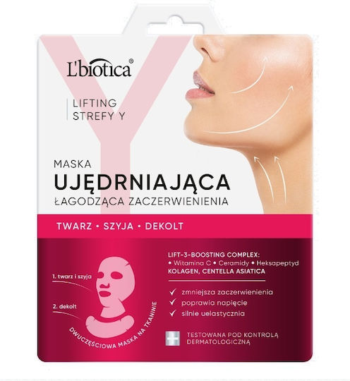 Masca Facială Lifting Anti-roșeață L'biotica – Pachet de unică folosință