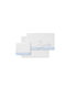 Interbaby Σετ Βρεφικά Σεντόνια Κούνιας Φανελένια White, Blue 60x120εκ. 3τμχ