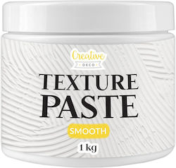Creative Deco Structural Smooth Paste 1kg White Fine Mass Artistic Projects Acrylic Painting Easy To Use A Spatula 3d Effects Textures