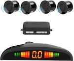 Back Car Parking System Σύστημα with Camera / Screen / Buzzer and 4 Sensors in Black Colour