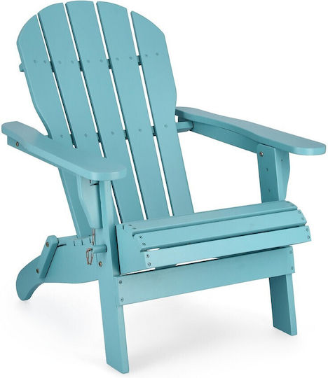 Outdoor Armchair Wooden Filadelfia Light Blue 70x80x85cm