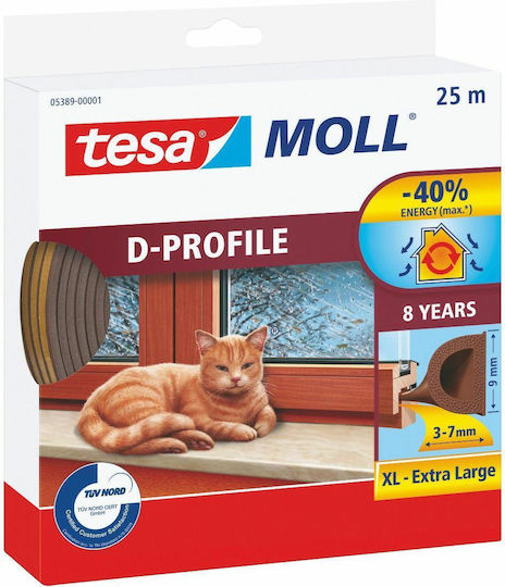 Tesa Opritor de Curent Fereastra în Culoarea Alb 25mx0.9cm