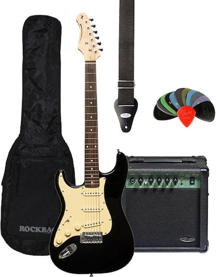 Stagg Set Electric Guitar for Left-handed SG Black