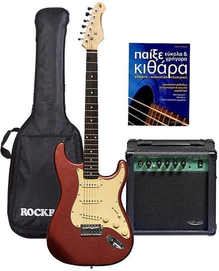 Stagg SES-30 Set Elektrische Gitarre SG Braun mit Tasche