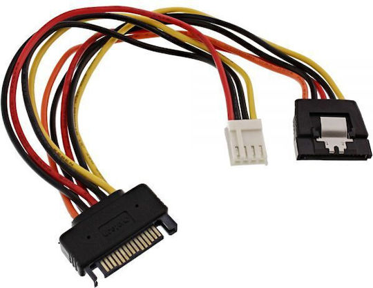 Inline Sata Power Adapter Cable Female Sata Power Male Connector + Floppy 29691 926087
