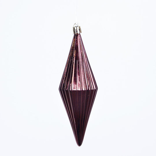 Hängendes Kugel Ornament Ornament Kunststoff Burgundisch Set 5Stück
