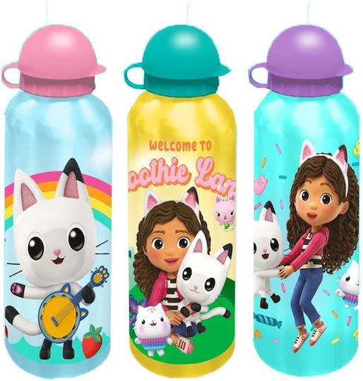 Next The Dollhouse of Gabby Kids Water Bottle Aluminium 500ml (Various Designs/Colours)