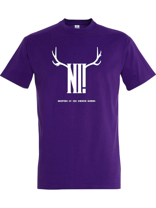 Monty Python and the Holy Grail, The Knights Who Say Ni! T-shirt Lila Baumwolle