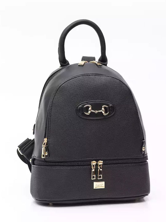 Fragola Damen Tasche Rucksack Schwarz