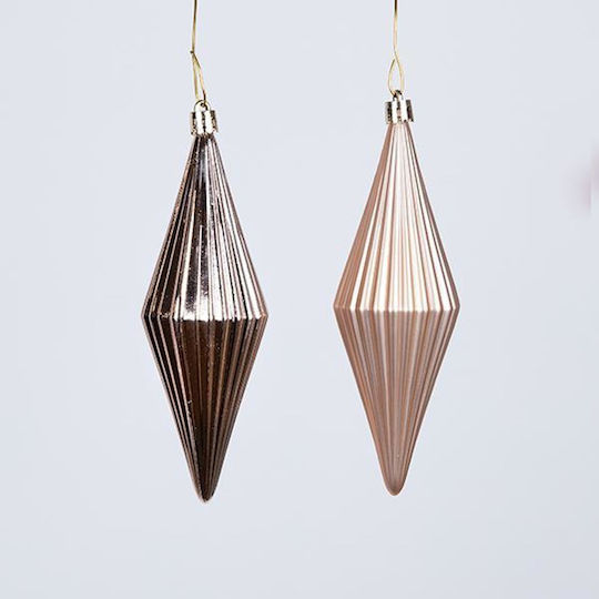 Hängendes Kugel Ornament Ornament Kunststoff Rose Gold Set 5Stück