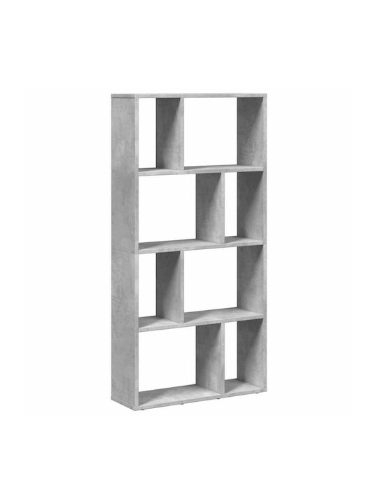 Bookcase Grey Concrete 60x20x120cm