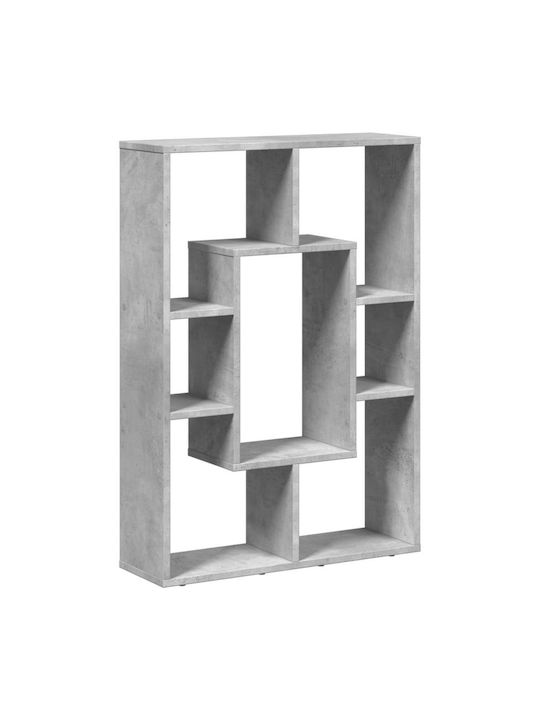 Bookcase Grey Concrete 63x20x90cm