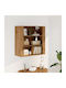 Artisian Oak Wall Shelf 80x33x80cm