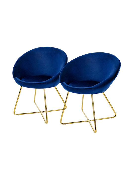 Chairs Dining Room 2pcs Blue