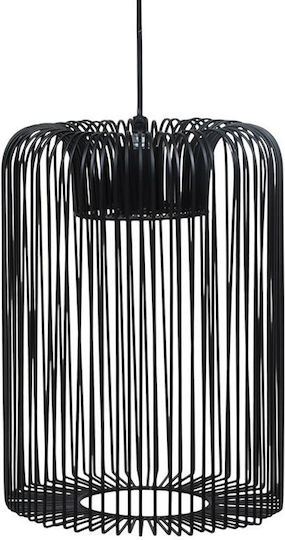 Fylliana Fl31993 Pendant Light Black with Crystals for Socket E27 26x37cm