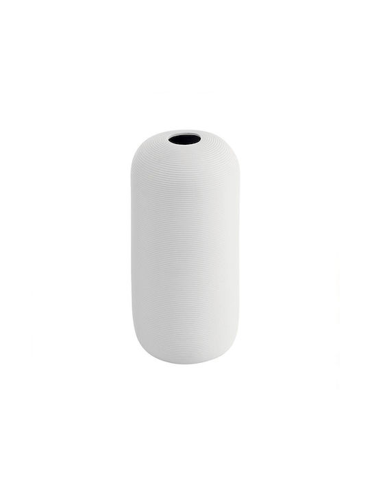 Ceramic White Vase H14.5x∅8cm