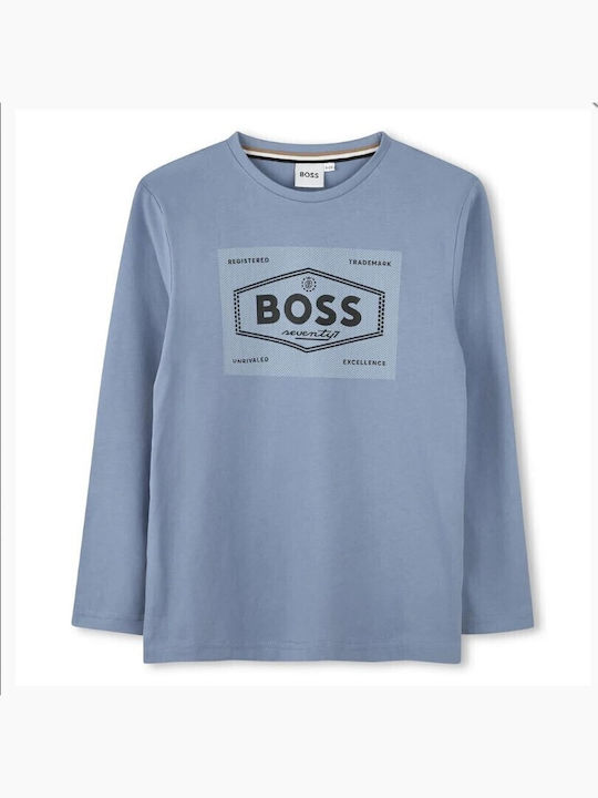 Kids Long-sleeved Light Blue Blouse