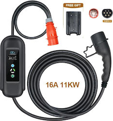 Tragbar Elektroauto-Ladestation 11kW mit Integriertes Kabel Typ 2