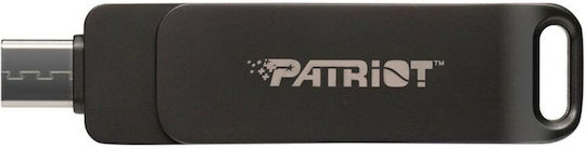 Patriot Rage 64GB USB 3.2 Stick με σύνδεση USB-A & USB-C Μαύρο