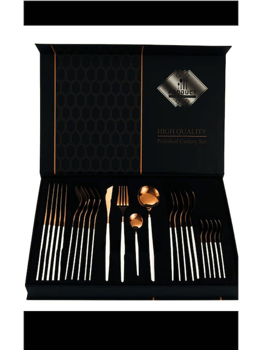 Cutlery Set Stainless Gold 24pcs