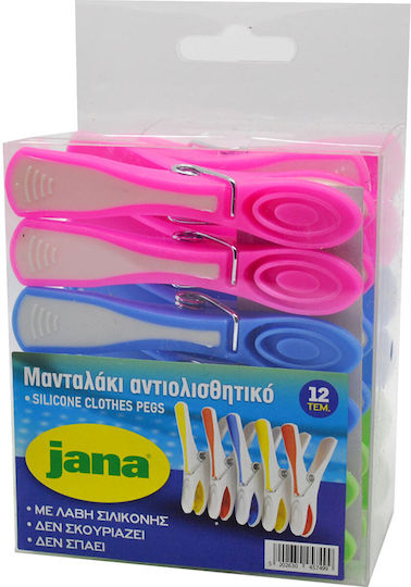 Jana Μανταλάκια από Σιλικόνη 12τμχ Πολύχρωμα