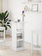 Square Bar Table Wooden White 60x60x102cm