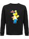Kinder-Sweatshirt Black My Father The Simpsons Style